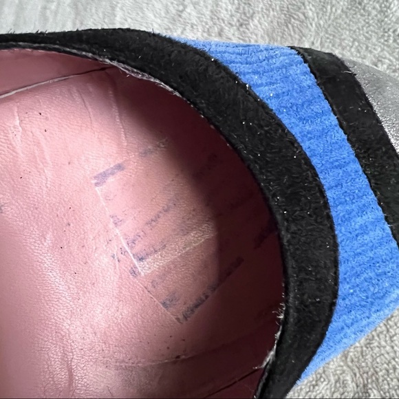 Marc Jacobs Vintage Y2K Corduroy Metallic Suede Mary Jane Pinup Heels 36.5 - Picture 13 of 17